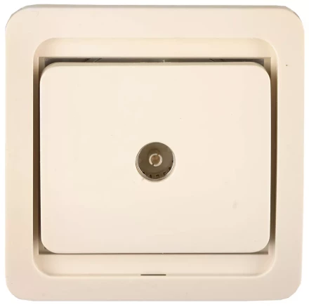 Розетка СВЕТОЗАР "ГАММА" телевизионная одинарная, цвет бежевый SV-54115-B купить в Нижневартовске