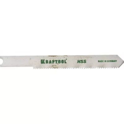 Полотна KRAFTOOL, T218A, для эл/лобзика, HSS, по металлу, фигурный рез, EU-хвост., шаг 1,2мм, 50мм, 2шт 159553-1,2