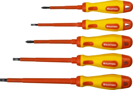 Набор отверток "Х-Drive ELECTRO", Cr-Mo-V сталь, SL: 2.5, 4, 5.5, 6.5, PH: № 1, № 2, 6 предм, KRAFTOOL 250088-H6 купить в Нижневартовске