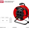 Удлинитель на катушке "ПВС 307", 40 м, 2500 Вт, 4 гнезда, ПВС 3х0,75 кв мм, ЗУБР 55083-40 купить в Нижневартовске