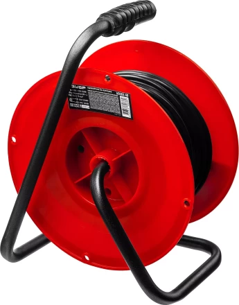 Удлинитель на катушке "ПВС 307", 40 м, 2500 Вт, 4 гнезда, ПВС 3х0,75 кв мм, ЗУБР 55083-40 купить в Нижневартовске