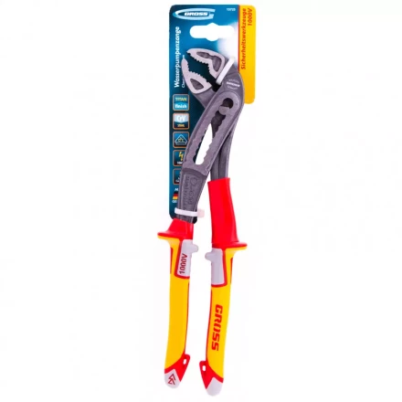 Клещи переставные диэлектрические рукоятки до 1000 В 240 мм Gross 15725 купить в Нижневартовске