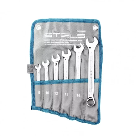 Набор ключей комбинированных 6 шт 8-17 мм,  антислип Stels 15282 купить в Нижневартовске