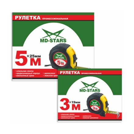Рулетка измерительная MD-STARS 56-10025 купить в Нижневартовске