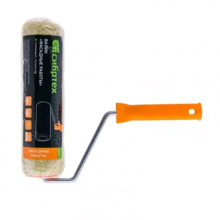 Валик "Фасадные работы" 250 мм ворс 18мм D 48 мм D ручки 8 мм полиакрил полиэстер Сибртех 80175 купить в Нижневартовске