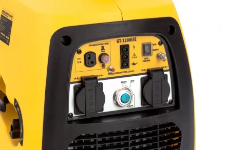 Генератор инверторный GT-3200iSE, 3.2 кВт, 230 В, бак 6 л, закрытый корпус, электростартер Denzel 94703 купить в Нижневартовске
