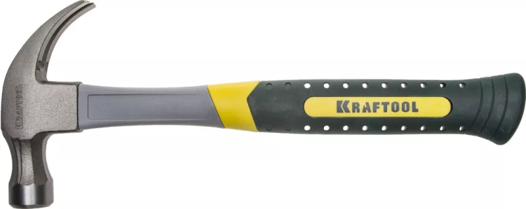 Молоток-гвоздодер 450 г с фиберглассовой рукояткой, KRAFTOOL 20280-450 20280-450 купить в Нижневартовске