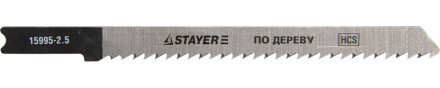 Полотна STAYER &quot;PROFI&quot;, U101B, для эл/лобзика, HCS, по дереву, ДСП, ДВП, US-хвост., шаг 2,5мм, 75мм, 2шт 15995-2.5_z01 купить в Нижневартовске