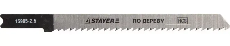 Полотна STAYER "PROFI", U101B, для эл/лобзика, HCS, по дереву, ДСП, ДВП, US-хвост., шаг 2,5мм, 75мм, 2шт 15995-2.5_z01 купить в Нижневартовске
