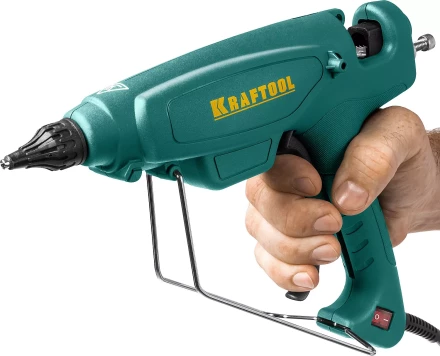 Пистолет клеевой (термоклеящий) "PRO", KRAFTOOL 06843-220-12, эл, двухкомп корпус, рабоч темп 193град, выход клея 1,2кг/час, d=12мм, 220Вт 06843-220-12 купить в Нижневартовске