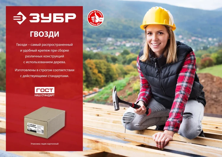 ЗУБР 60 x 2.8 мм, 5 кг, винтовые гвозди (305260-060) купить в Нижневартовске
