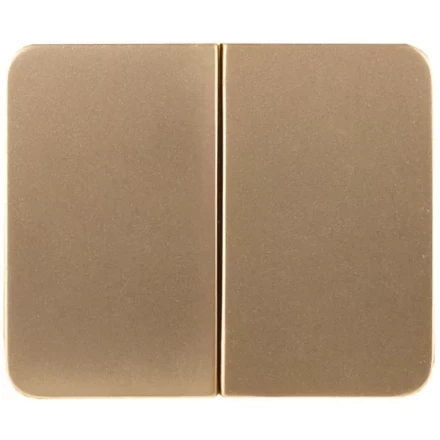 Выключатель СВЕТОЗАР "ГАММА" двухклавишный, без вставки и рамки, цвет золотой металлик, 10A/~250B SV-54134-GM купить в Нижневартовске