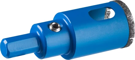 Коронка ЗУБР алмазная в сборе по кафелю, керамике с центрирующим сверлом и имбусовым ключом, зерно 60, 25мм 29850-25 купить в Нижневартовске