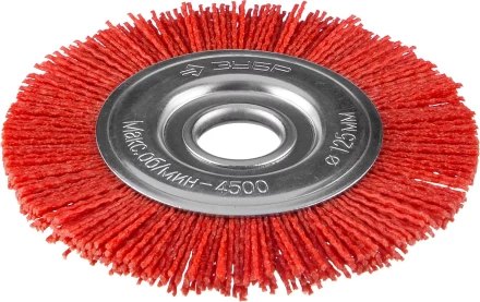 ЗУБР "ПРОФЕССИОНАЛ". Щетка дисковая для УШМ, нейлоновая проволока с абразивным покрытием, 125х22мм 35160-125_z01 купить в Нижневартовске