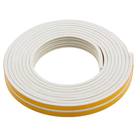 Уплотнитель резиновый, 6 м, профиль "E", белый Сибртех 88917 купить в Нижневартовске