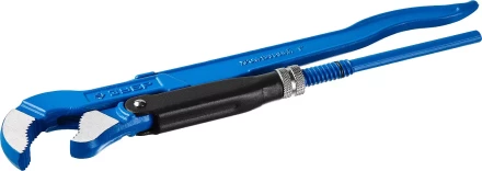 Ключ трубный рычажный ЗУБР "ПРОФЕССИОНАЛ", тип "S", изогнутые губки для труднодоступных мест, цельнокованный, Сr-V,  № 1, 1" 27336-1_z01 купить в Нижневартовске