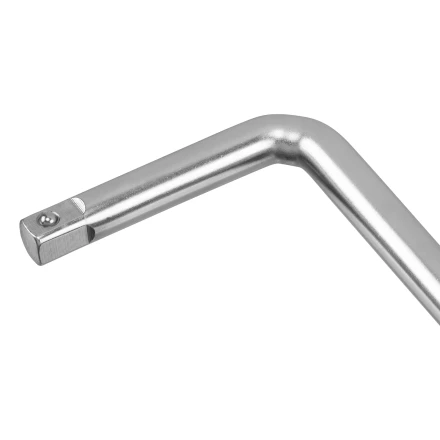 Вороток Г-образный, 375*100 мм, квадрат 1/2", CrV, матовый хром Denzel 14067 купить в Нижневартовске