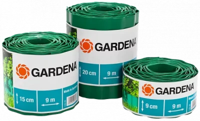 Бордюр зеленый 15 см, длина 9 м GARDENA