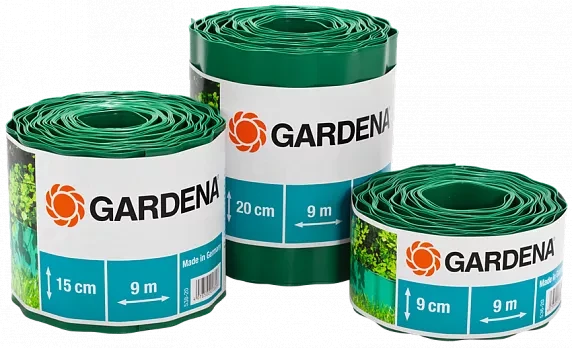 Бордюр зеленый 15 см, длина 9 м  GARDENA купить в Нижневартовске