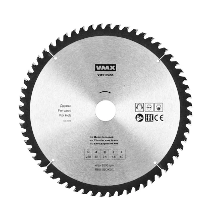 Диск пильный ф250х30 z60 дерево VMX 512436 купить в Нижневартовске