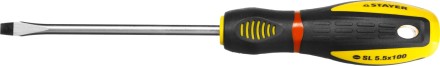 Отвертка STAYER &quot;PROFI&quot; &quot;PROTech&quot;, двухкомп рукоятка, намагниченная, Cr-Mo, SL5,5x100мм 25131-05-10_z02 купить в Нижневартовске