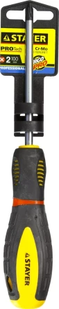 Отвертка STAYER "PROFI" "PROTech", двухкомп рукоятка, намагниченная, Cr-Mo, PH2x100мм 25132-2-10_z02 купить в Нижневартовске