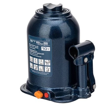 Домкрат гидравлический бутылочный телескопический Stels 51151, 10 т, подъем 180-430 мм купить в Нижневартовске