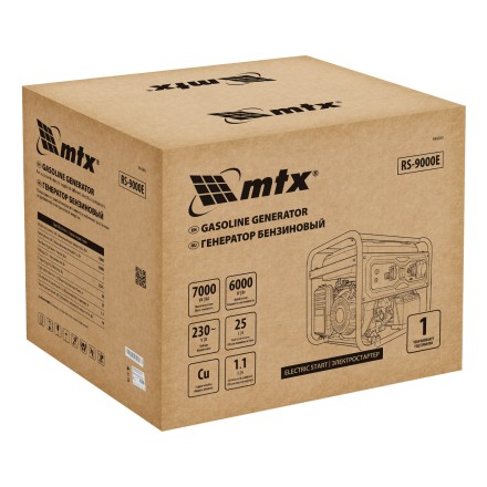Генератор бензиновый MTX RS-9000E, 7 кВт, 230В, электростартер купить в Нижневартовске