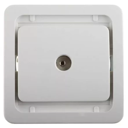 Розетка СВЕТОЗАР "ГАММА" телевизионная одинарная, цвет белый SV-54115-W купить в Нижневартовске