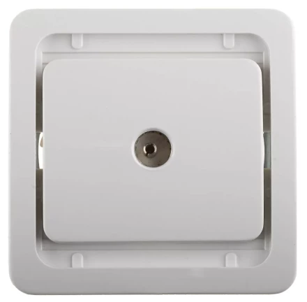 Розетка СВЕТОЗАР "ГАММА" телевизионная одинарная, цвет белый SV-54115-W купить в Нижневартовске