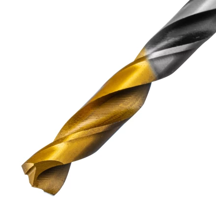 Сверло спиральное по металлу Denzel 6,5 x 93мм, Р6М5, Golden Tip, многогранная заточка, 718279 купить в Нижневартовске