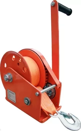 Лебедка ручная с тормозом BHW 1200 лента купить в Нижневартовске