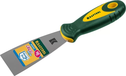 Шпательная лопатка KRAFTOOL с 2-компонент ручк, профилиров нержав полотно, 50мм 10035-050 купить в Нижневартовске