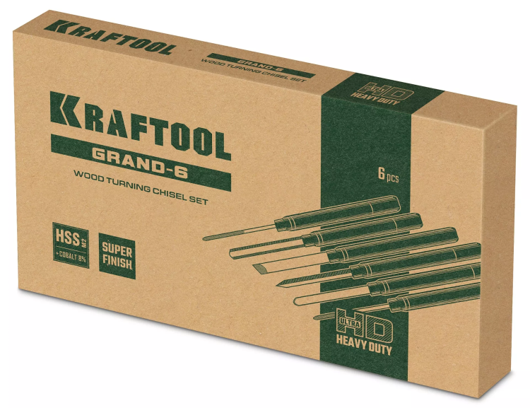 Набор профессиональных токарных резцов по дереву KRAFTOOL 18368 купить в Нижневартовске