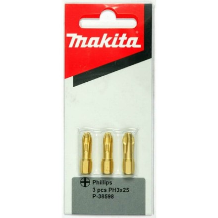 Биты Makita PH3 25мм 3шт, алмазные (P-38598) купить в Нижневартовске