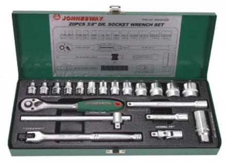 Набор головок торцевых 3/8"DR 6-23мм 20предметов S04Н3120S Jonnesway 47201 купить в Нижневартовске