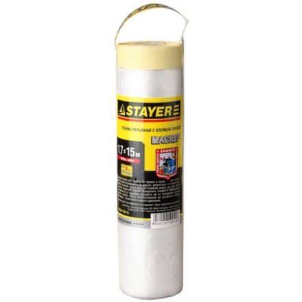 Пленка STAYER &quot;PROFESSIONAL&quot; защитная с клейкой лентой &quot;МАСКЕР&quot;, HDPE, 9мкм, 1,7х15м 12255-170-15 купить в Нижневартовске