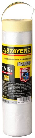 Пленка STAYER &quot;PROFESSIONAL&quot; защитная с клейкой лентой &quot;МАСКЕР&quot;, HDPE, 9мкм, 1,7х15м 12255-170-15 купить в Нижневартовске