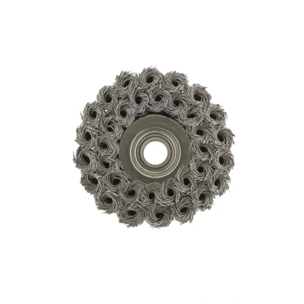 Щетка для УШМ 75 мм М14 &quot;чашка&quot; двухрядная крученая проволока 0,35 мм MTX 74676 купить в Нижневартовске