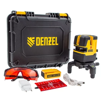 Лазерный уровень LX 05 Red, 20 м, 635 нм, аккумулятор Li 5200 mAh, резьба 5/8" Denzel 35071 купить в Нижневартовске