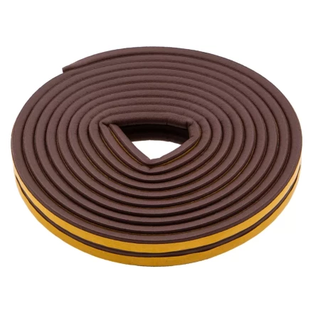 Уплотнитель резиновый, 6 м, профиль "P", коричневый Сибртех 88918 купить в Нижневартовске
