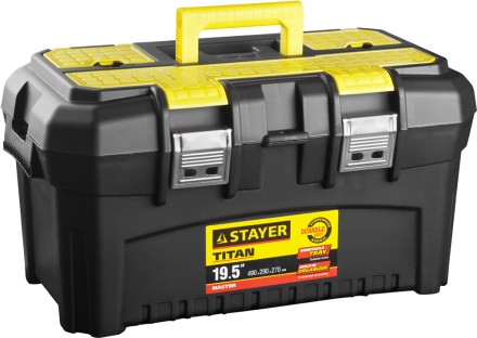 Ящик для инструмента &quot;TITAN-19&quot; пластиковый, STAYER 38016-19 купить в Нижневартовске