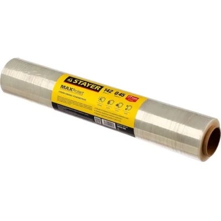 Стрейч-пленка "MAXProtect" упаковочная, ручная, 17мкм, 0,45 х 142 м, STAYER Master 12610-450 купить в Нижневартовске