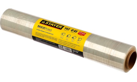 Стрейч-пленка &quot;MAXProtect&quot; упаковочная, ручная, 17мкм, 0,45 х 142 м, STAYER Master 12610-450 купить в Нижневартовске